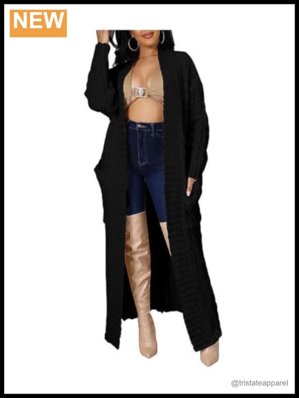 Women's Oversized Long Sleeve V-Neck Knit Cardigan Sweater